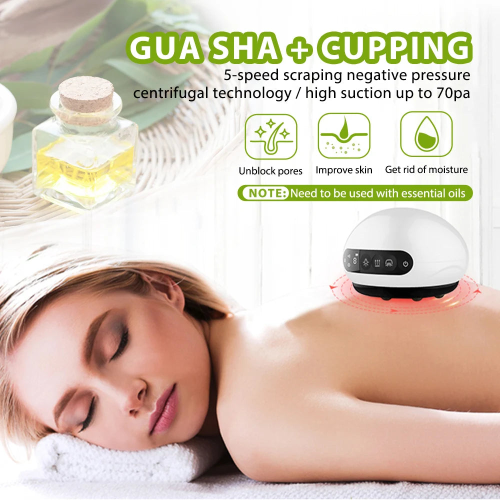 LCD-scherm Guasha Schrapen EMS Body Massager 